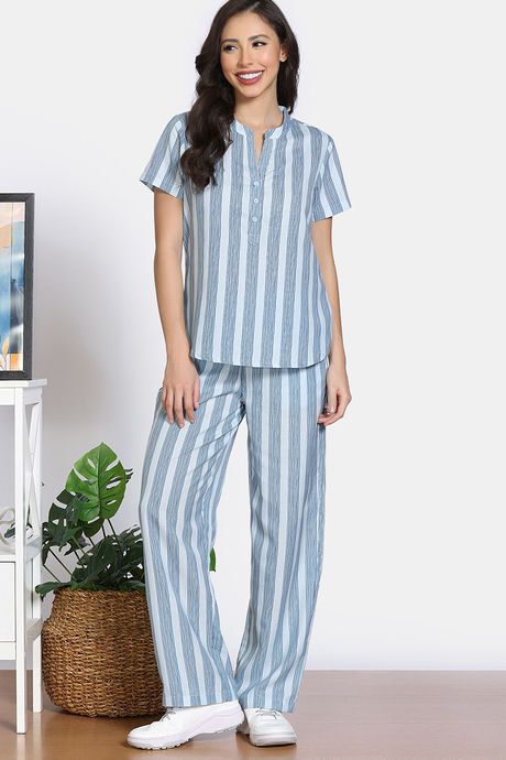 Zivame Lounge Lines Pyjama Set - Plein Air — image 2